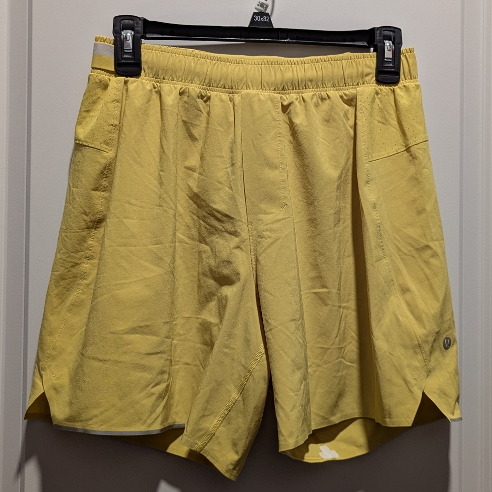 Lululemon Athletica Yellow Athletic Shorts Lightweight Elastic Waist